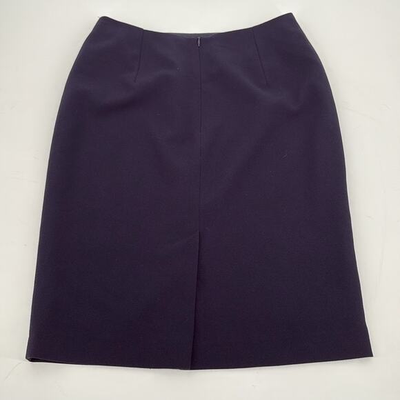 Vintage Charles Gray London Women’s Navy Knee Length Pencil Skirt Size 6 Poly - Picture 2 of 11